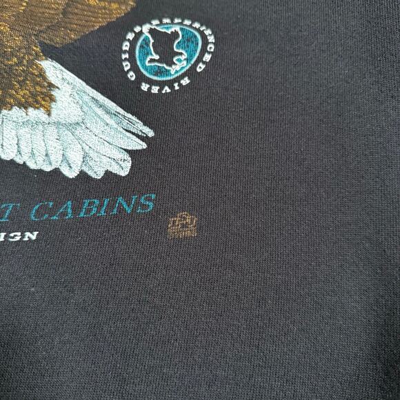 Vintage Eaglesnest Retreat Eagle Wildlife Graphic Sweatshirt Tultex XL USA - Picture 5 of 8
